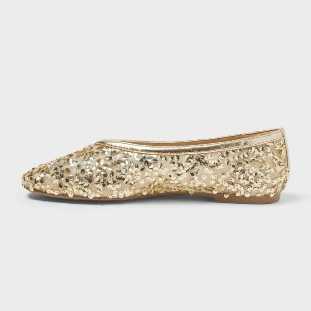 ✨ Gold Sequin Flats – NEW✨ - Picture 5 of 9